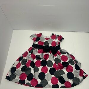 Carter's Black and White A-Line Sundress with Flutter Sleeves